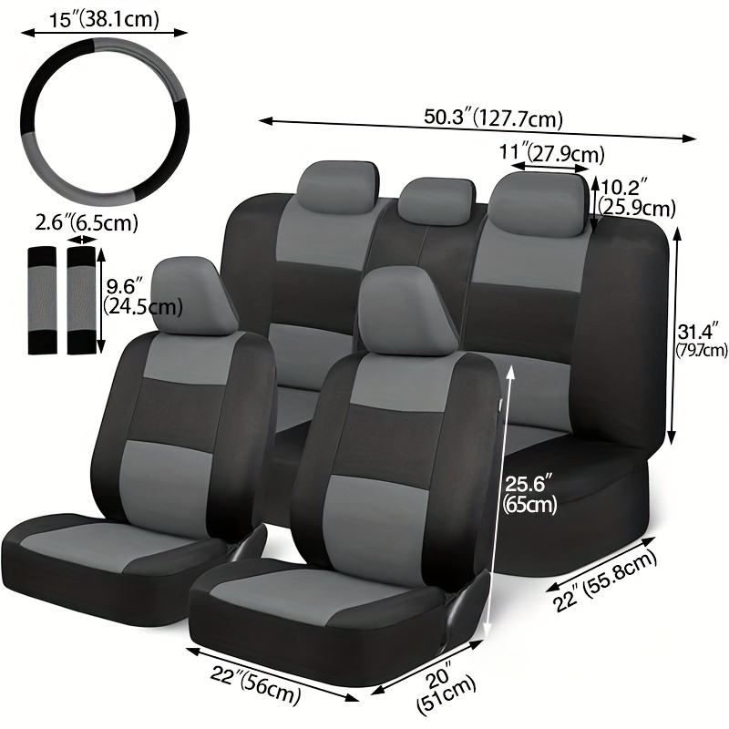 9pcs set purple car seat covers set airbag compatible seat cushion  protector split backrest with 3 zippers auto accessories new design for  women