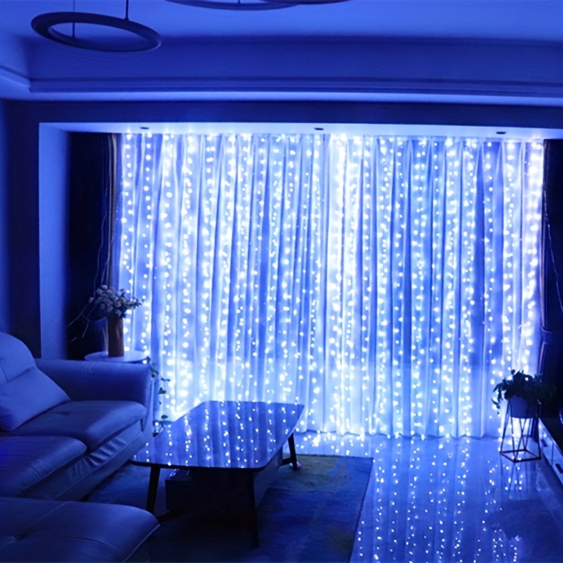 Rideau lumineux à piles H2 m L1,50 m Blanc froid 300 LED - Décoration  lumineuse - Eminza