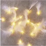 1pc 10leds feather string lights battery powered turkey feather fairy light starry christmas lights decor for party bedroom birthday 1 5m details 3