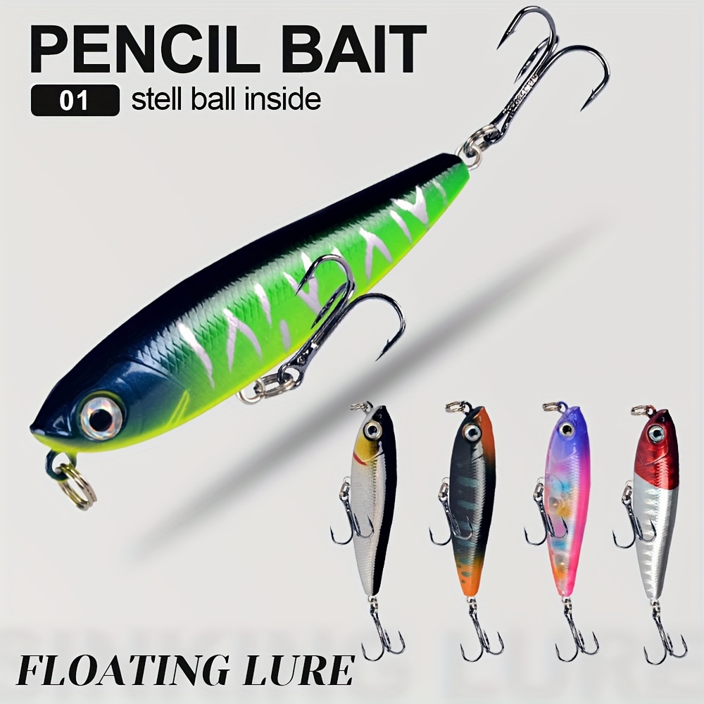 Artificial Pencil Fishing Lure: Soft Floating Rotating Tail - Temu