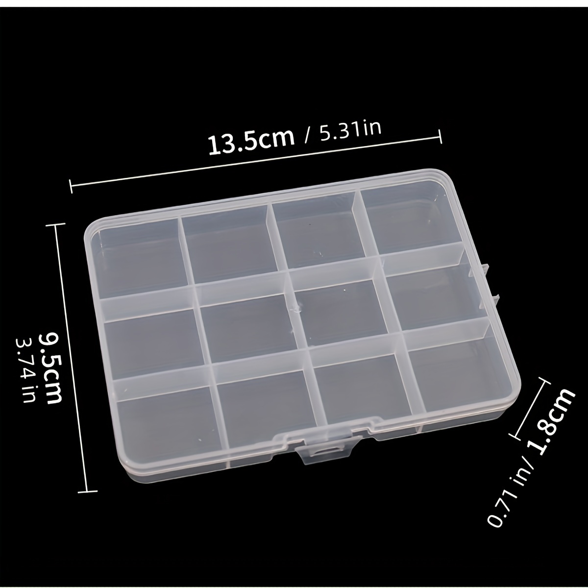 12 Square Transparent Plastic Storage Boxes For Hardware - Temu