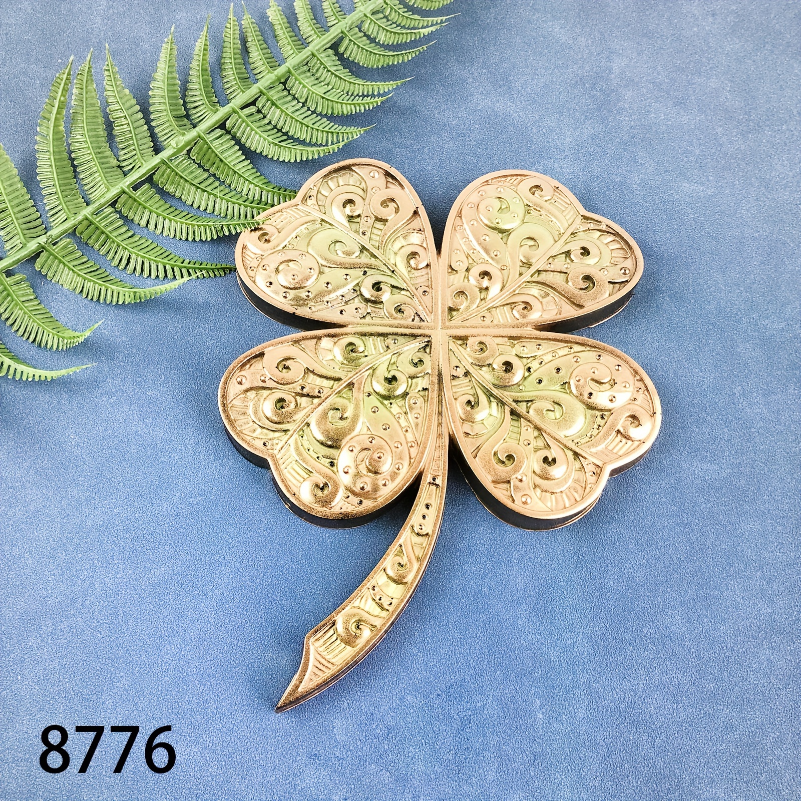 Epoxy Resin Clover Silicone Molds Leaf With Antique Floral - Temu