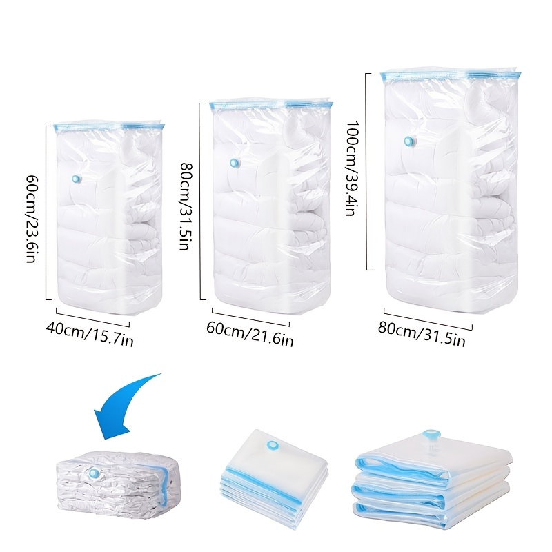 1pc White Vacuum Compression Bag For Travel, Bedding & Clothing
