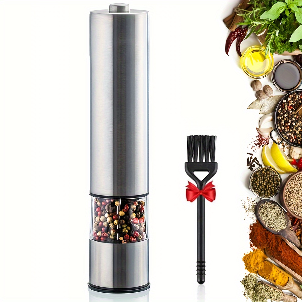 Silver Electric Pepper Mill
