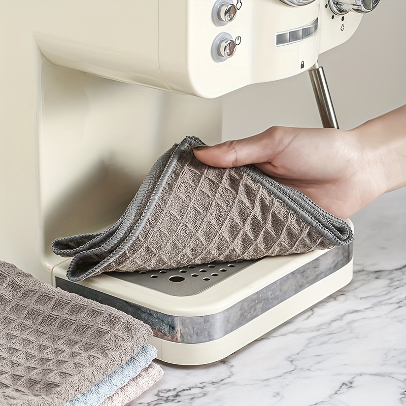 Waffle Square Towel Cleaning Cloth Coffee Bar Absorbent - Temu