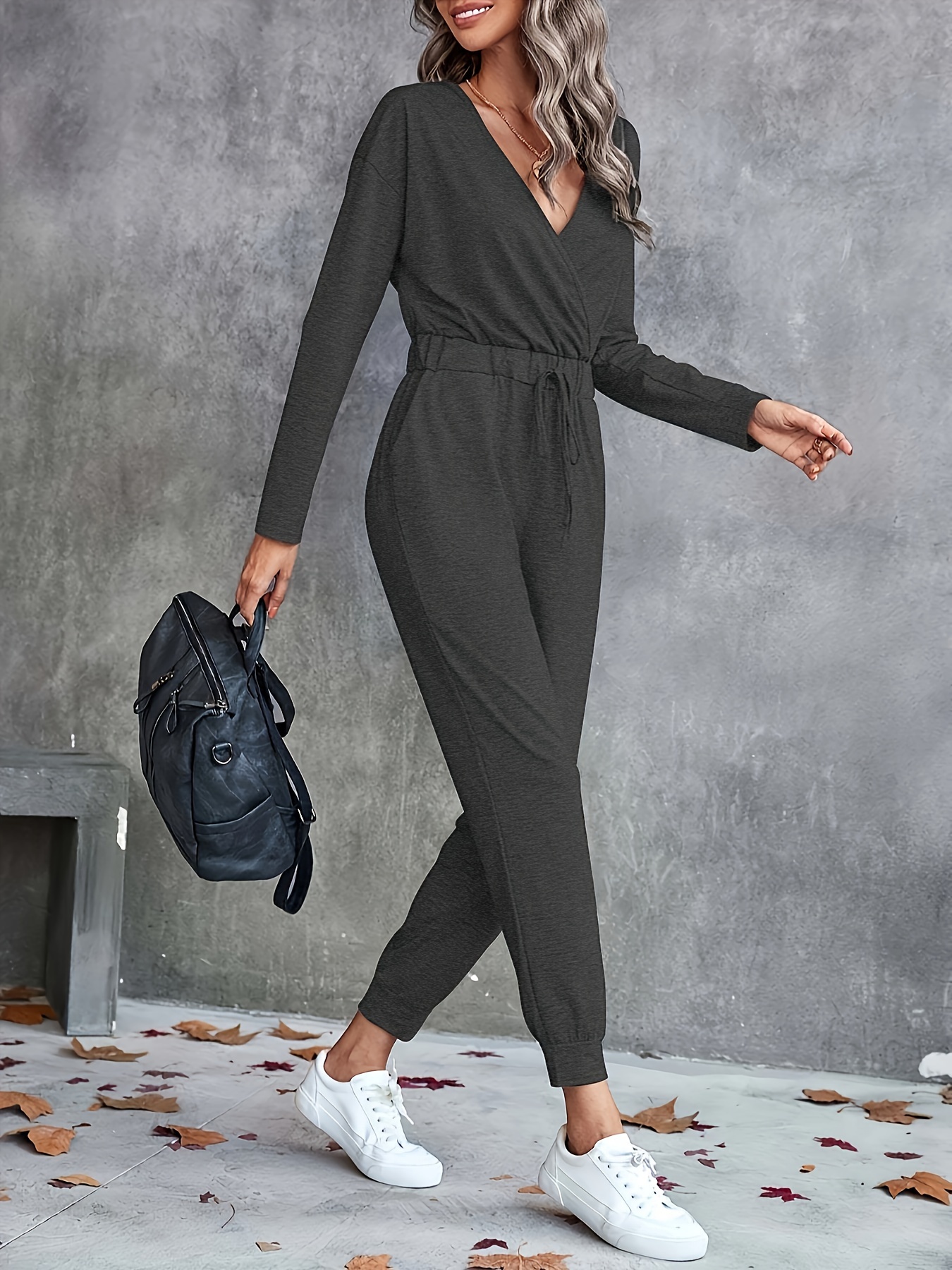 Long sleeve best sale jogger jumpsuit