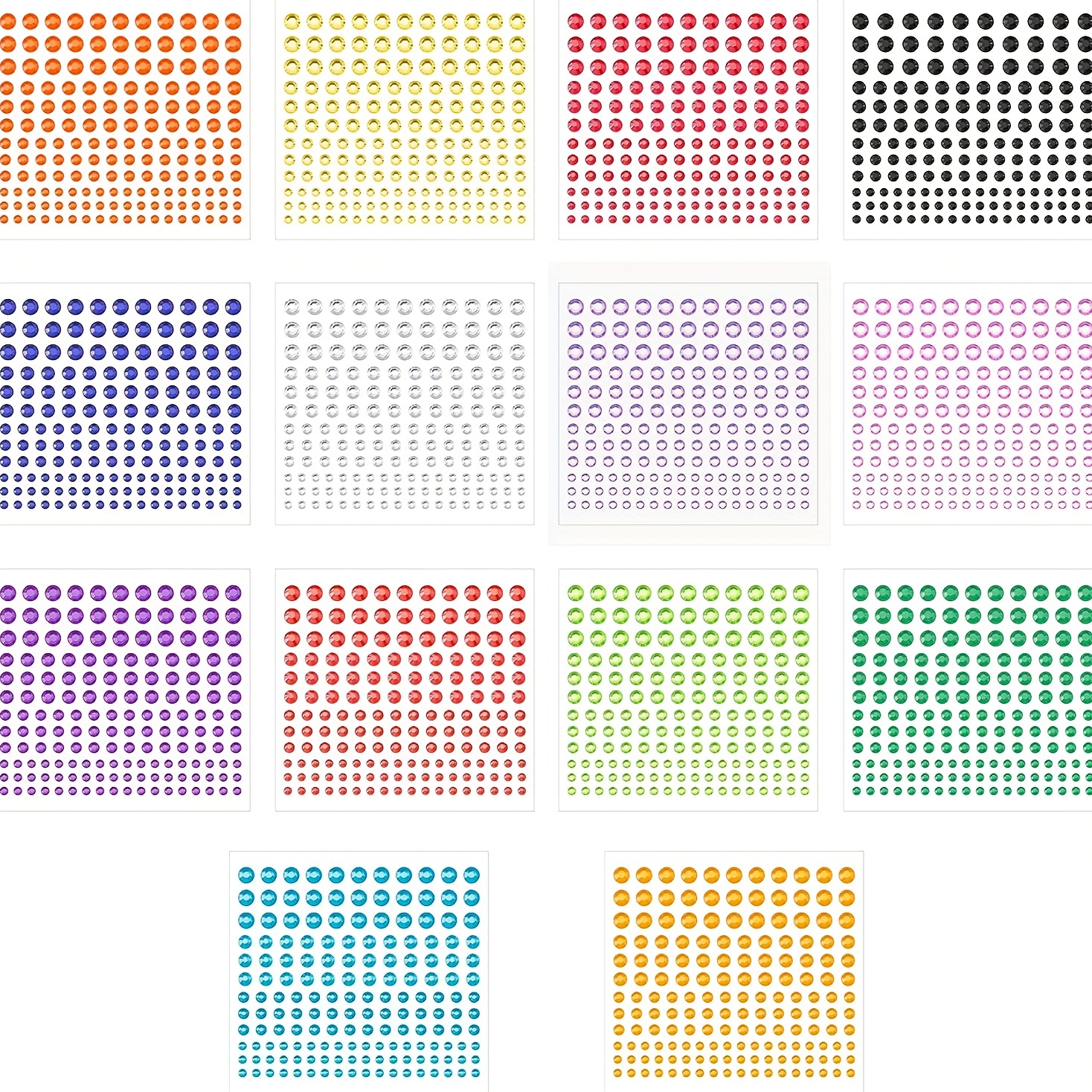 Colorful Round Dot Rhinestone Stickers Gem Stickers Self - Temu