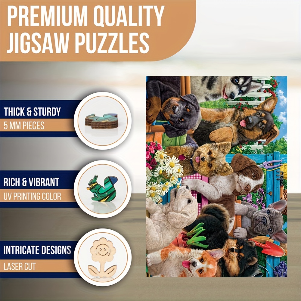 Unique Dog Home Wooden Puzzle Advanced Jigsaw For Adults And - Temu