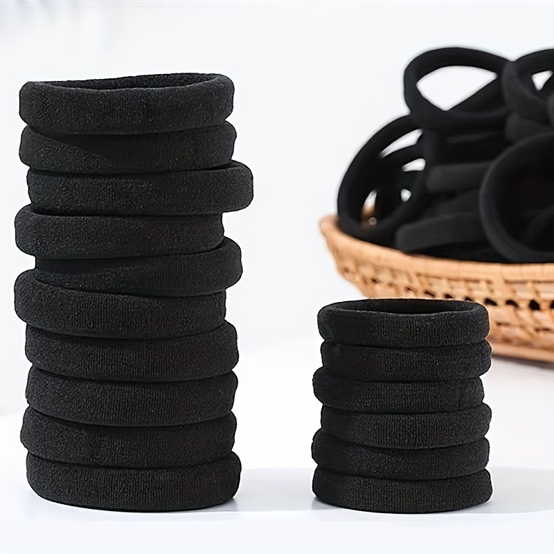 50Pcs/Lot Black Colorful Elastic Hair Band Headwear Rubber Bands Ponytail