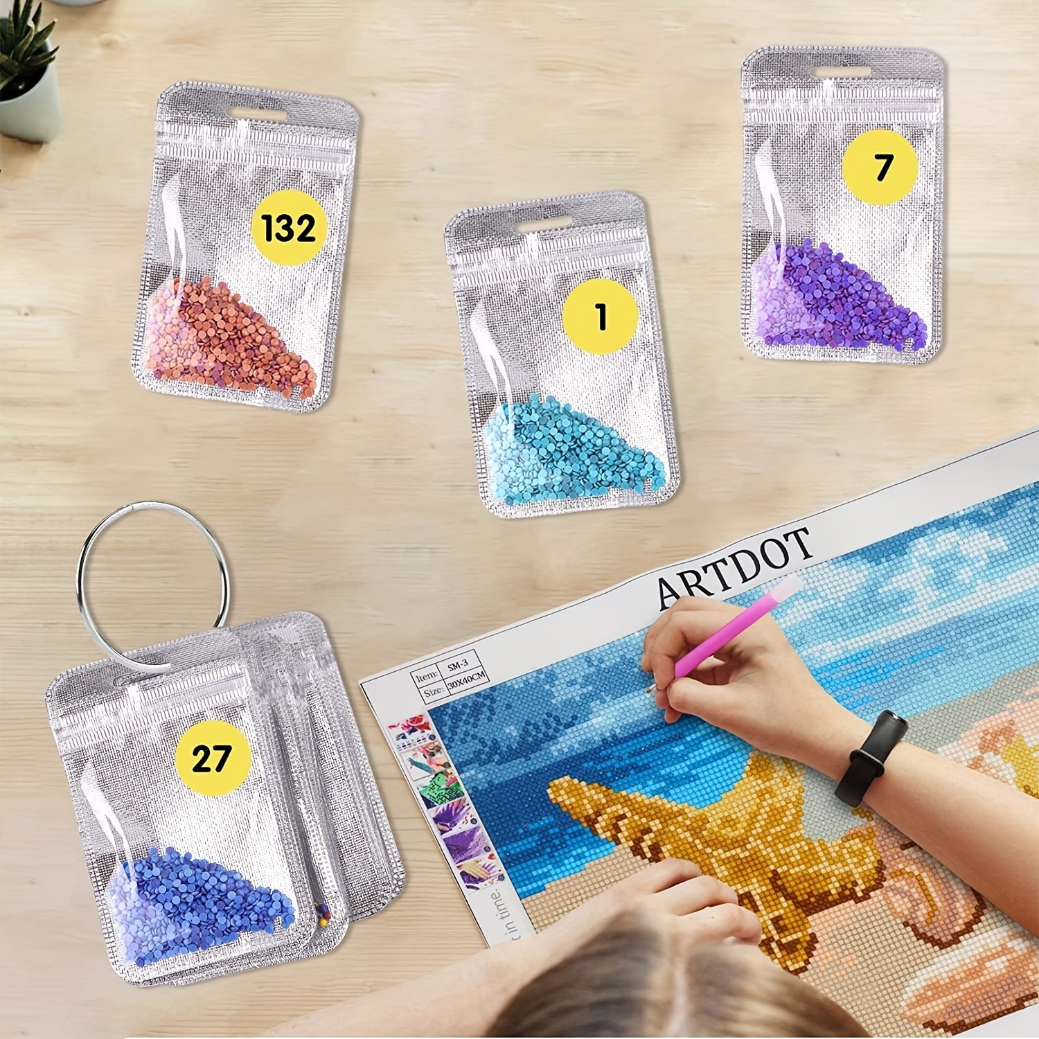 Writeable Bag Self sealing Bag Diamond Painting Transparent - Temu