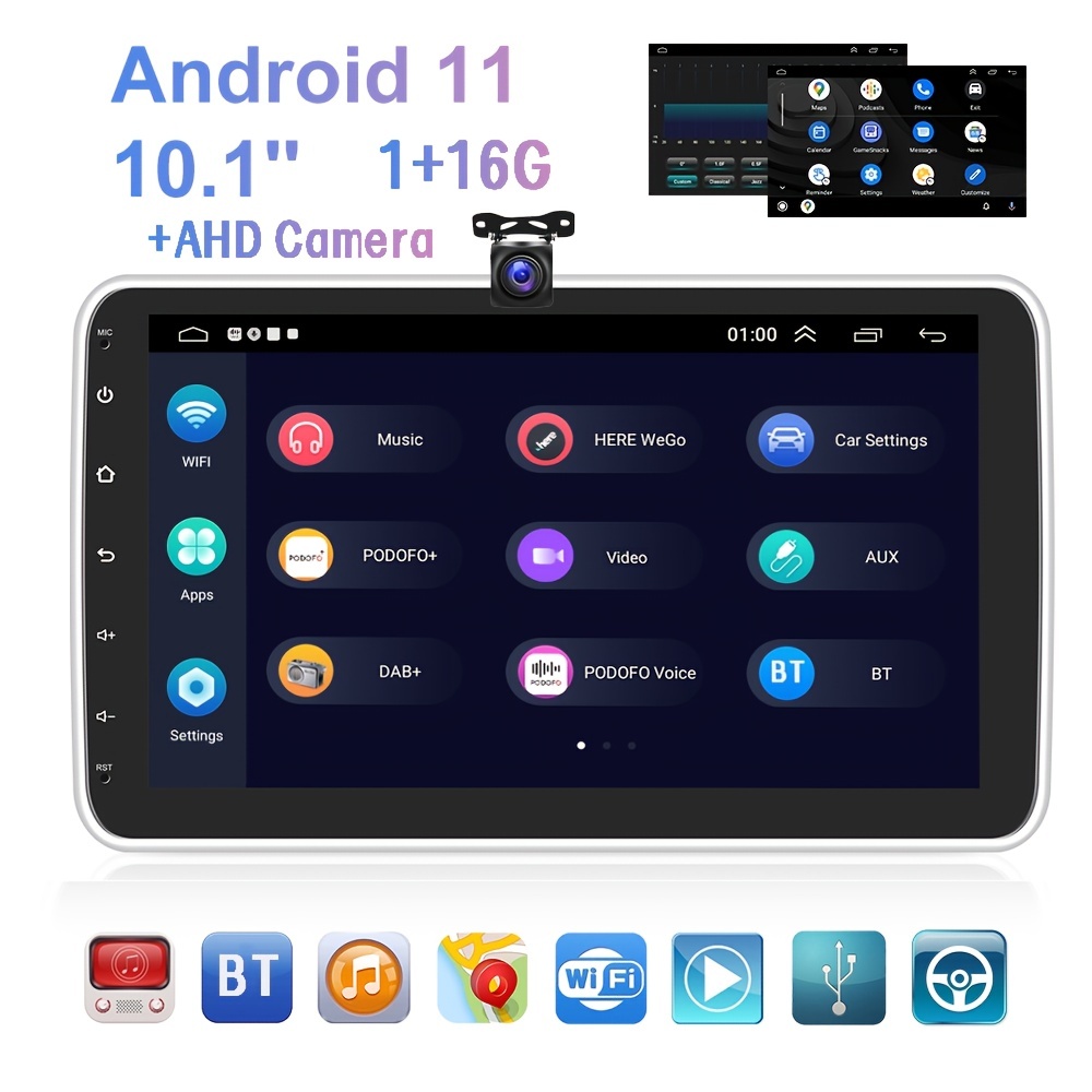 10 Pulgadas 2g + 32g Single 1 Din Android 11.0 Radio Coche - Temu Mexico