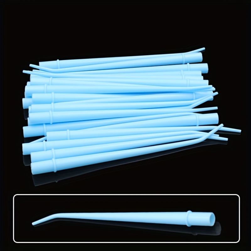 25pcs Disposable Plastic Curved Tips Surgical Aspirator Dental Tools
