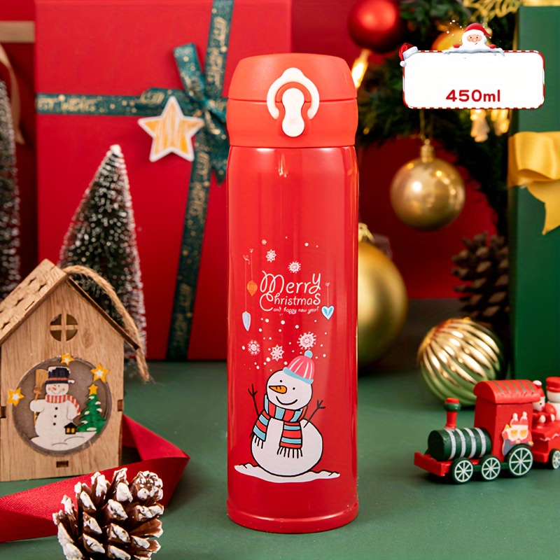 Christmas Sports Water Bottle Cute Xmas Tree Water Cups - Temu