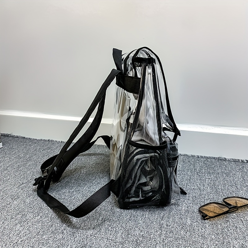 Clear Flap Backpack Waterproof PVC Daypack