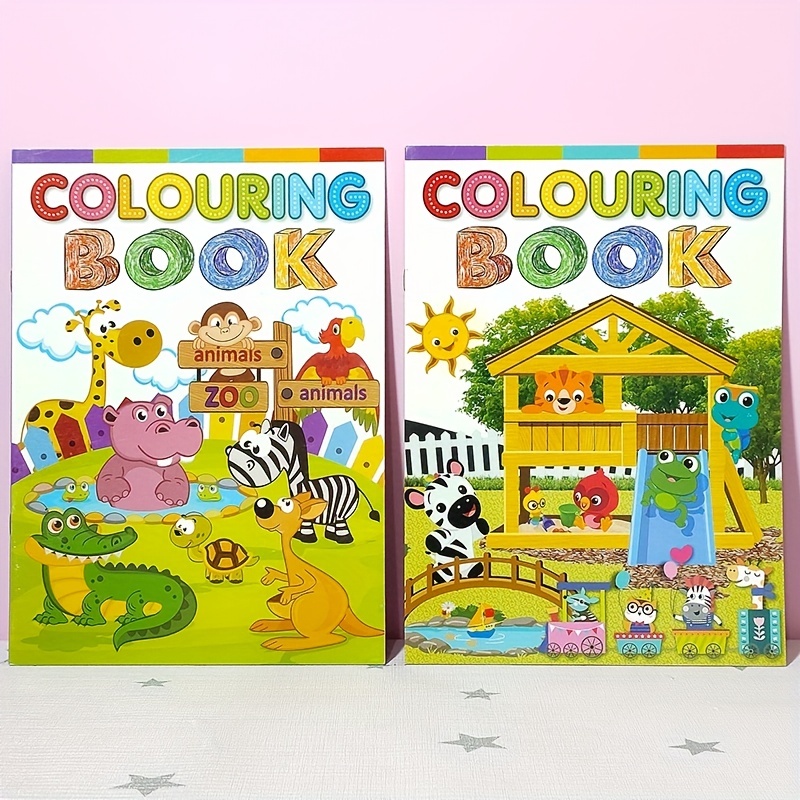 Reusable Watercolor Painting Book For Kids Animals Cartoons - Temu