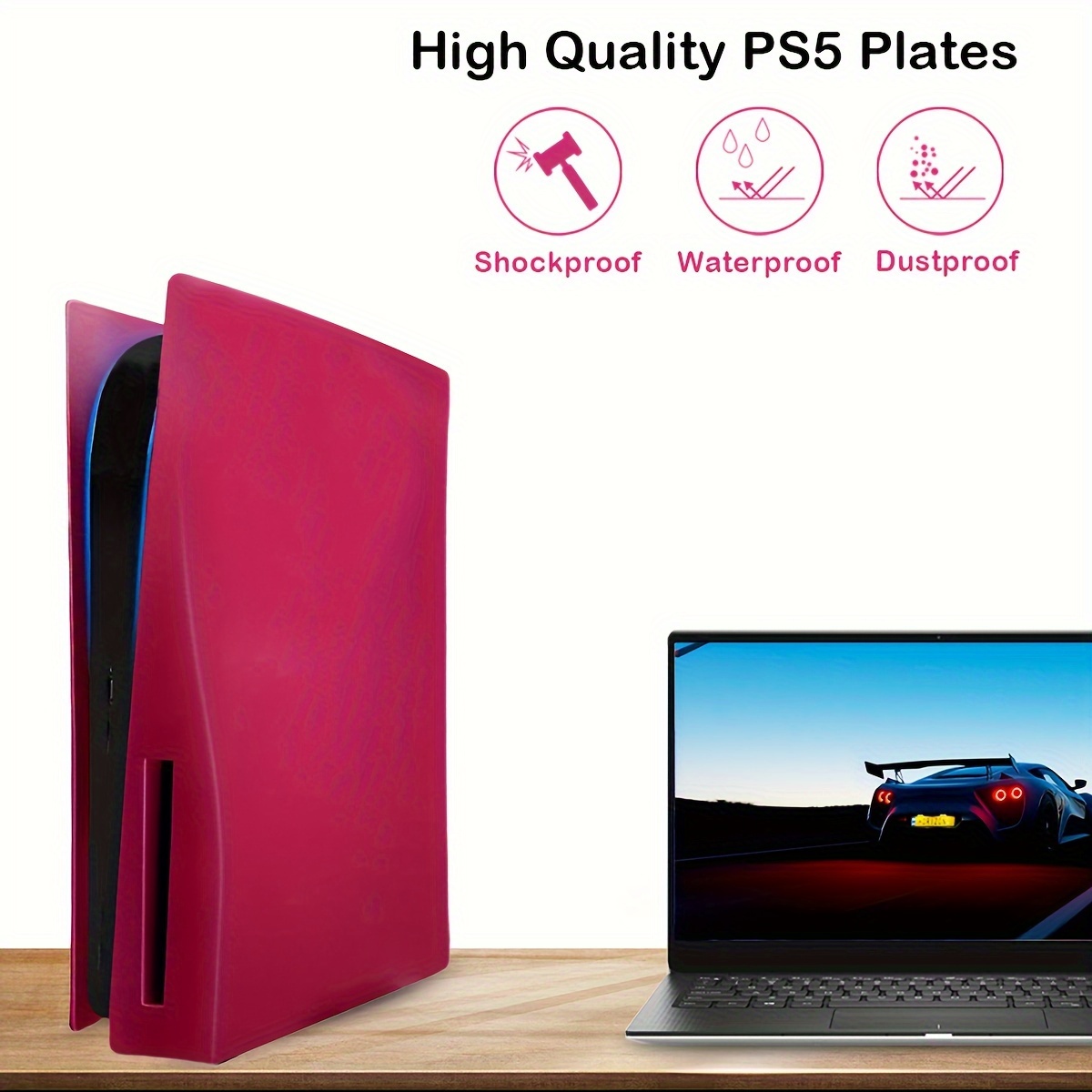 PS5 Accessories Plates for Playstation 5 Disc Edition, ABS Anti-Scratch  Dustproof Protective Shell Cover, Replacement Face Plate for PS5 Disc  Edition 