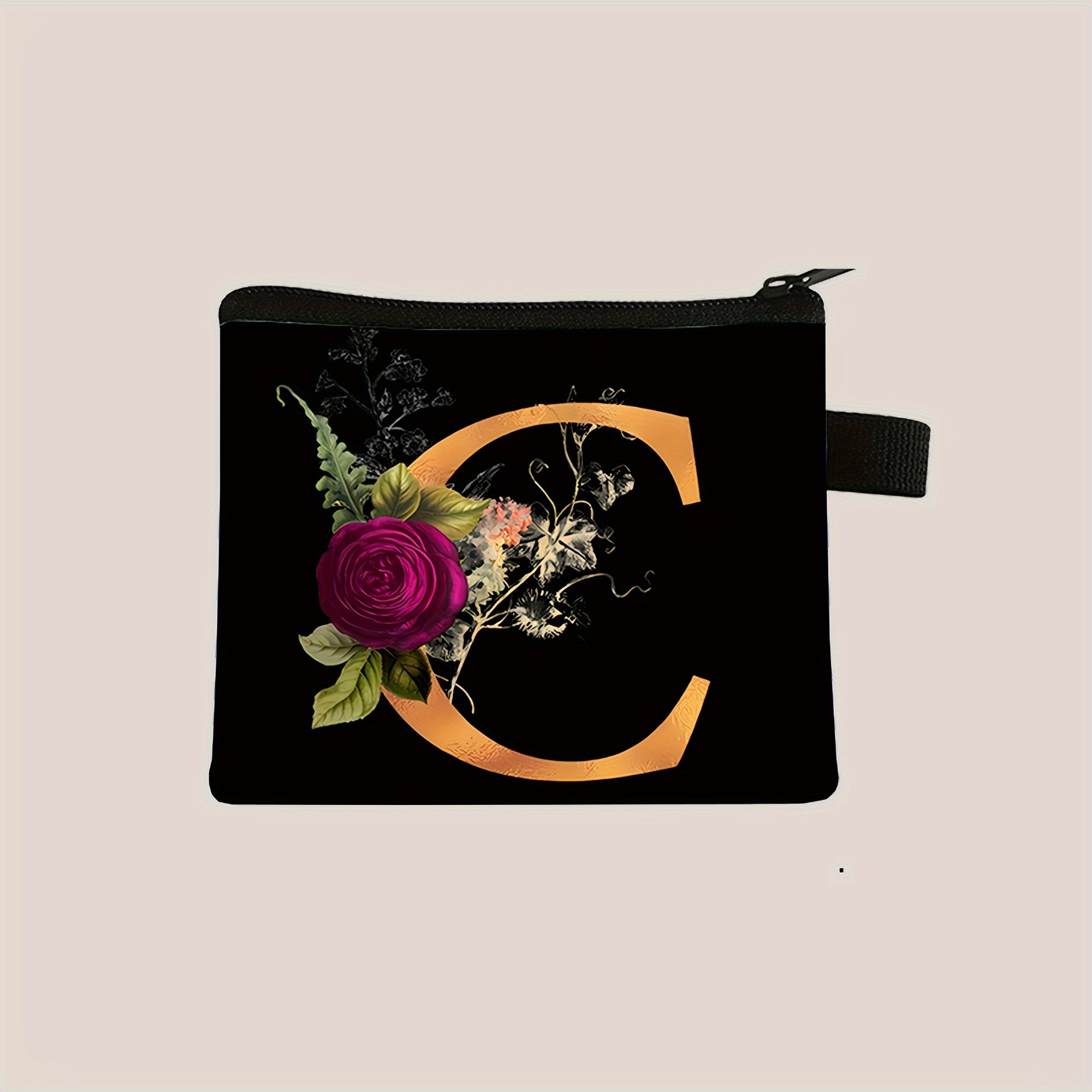 Letter Flower A z Pattern Wallet 26 Letter Flower Double - Temu