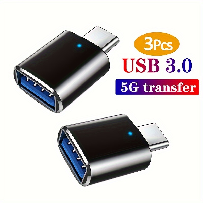  Cable adaptador OTG 2 en 1 trenzado de nailon USB 3.0 a Micro  USB tipo C Adaptador de sincronización de datos para Huawei para MacBook U  Disk Tipo-C OTG (dorado) : Electrónica