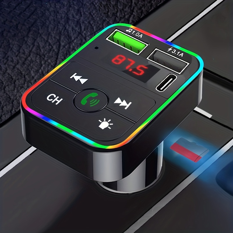 Bluetooth FM Transmitter für Auto mit 1,8 Farbbildschirm Bluetooth  Freisprechanruf Bluetooth Auto Radio Adapter 4 in 1 MP3 Player AUX 2 USB  Anschlüsse SD/TF Karte: : Elektronik & Foto