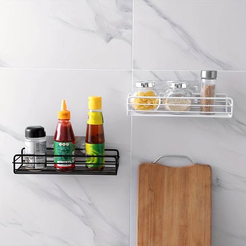 Punch-Free Multipurpose Kitchen Bathroom Storage Shelf Wall Holder Storage  Rack Bathroom Rack Organizer Storage Box