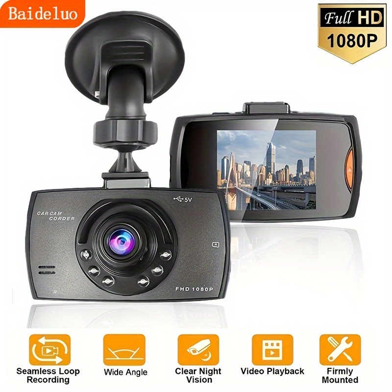 New Wireless Wifi Driving Recorder Dual Lens Hd Night Vision 1080p With  Reversing Image Suction Cup Mounted Car Dvr Camera - Temu