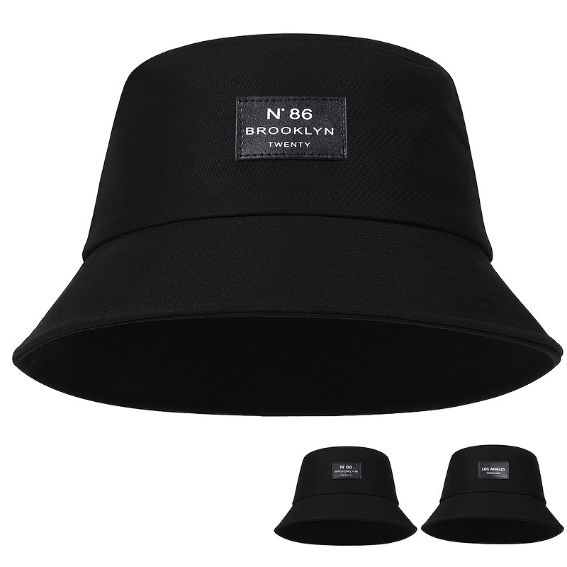 Los Angeles Brooklyn Patch Bucket Hat Black Casual Basin - Temu Canada