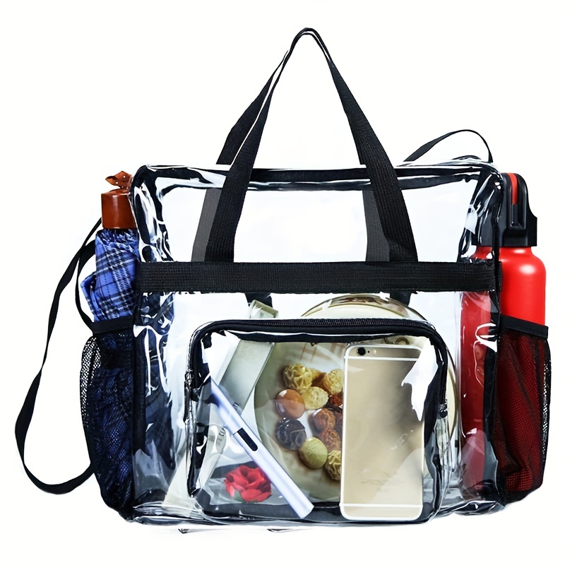 Clear Tote Bags Large Capacity Transparent Shoulder Bag - Temu