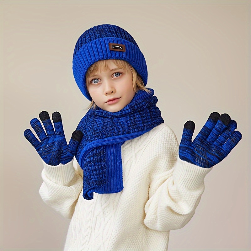Children's Hat Scarf Gloves Winter Girls' Outdoor - Temu