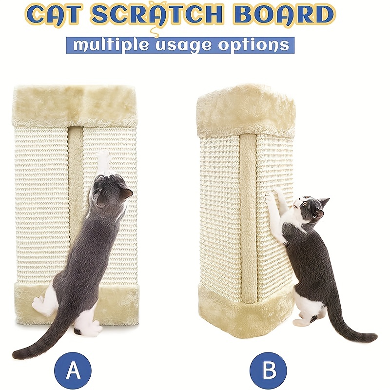 

Durable Sisal Cat Scratch Pad - Wall Hanging Scratching Board For Cats - Wear Resistant Mat - Protect Your Furniture And Keep Your Cat Happy