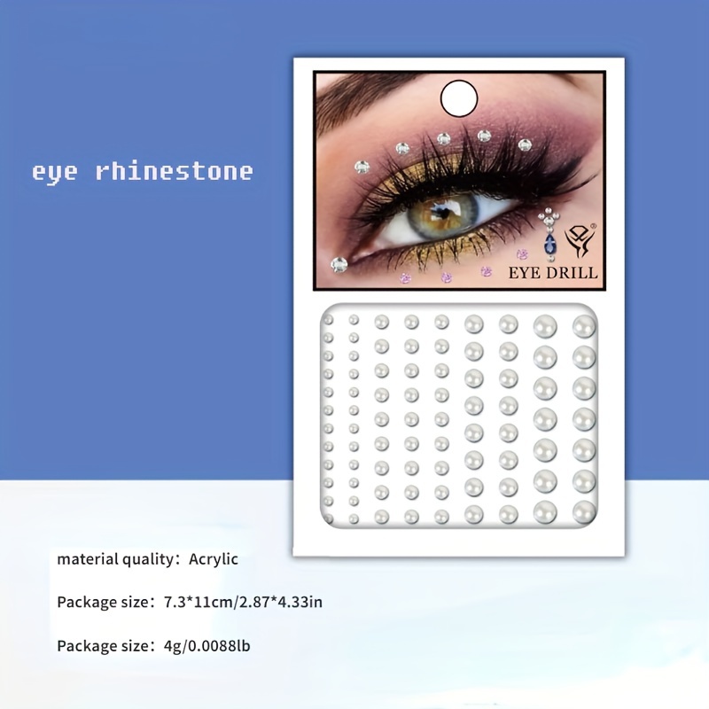 Face Stickers Resin Acrylic Eye Stickers Rhinestone Stickers - Temu