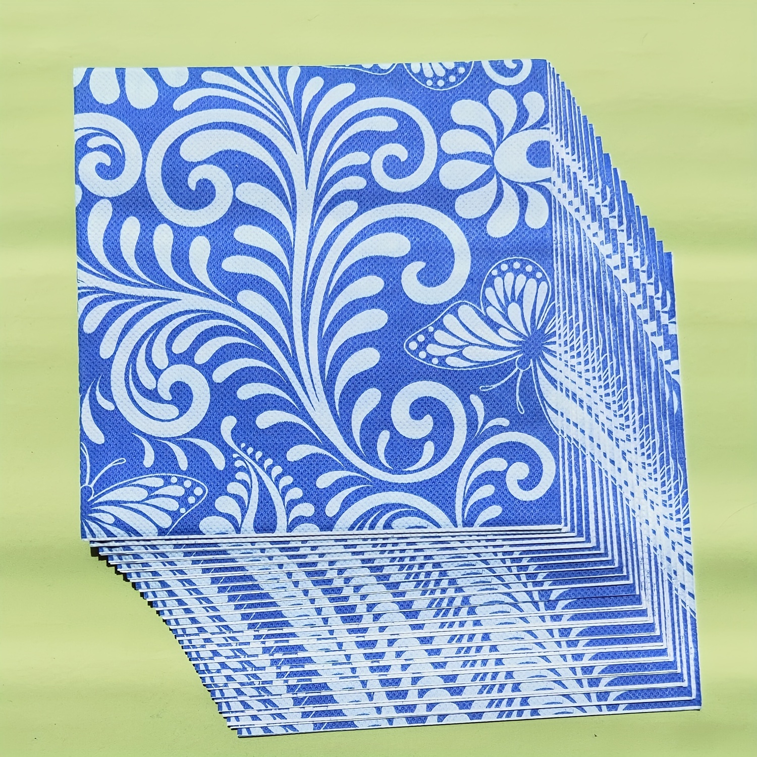 Printed Handkerchief Paper Napkins Patterned Square Tissues - Temu