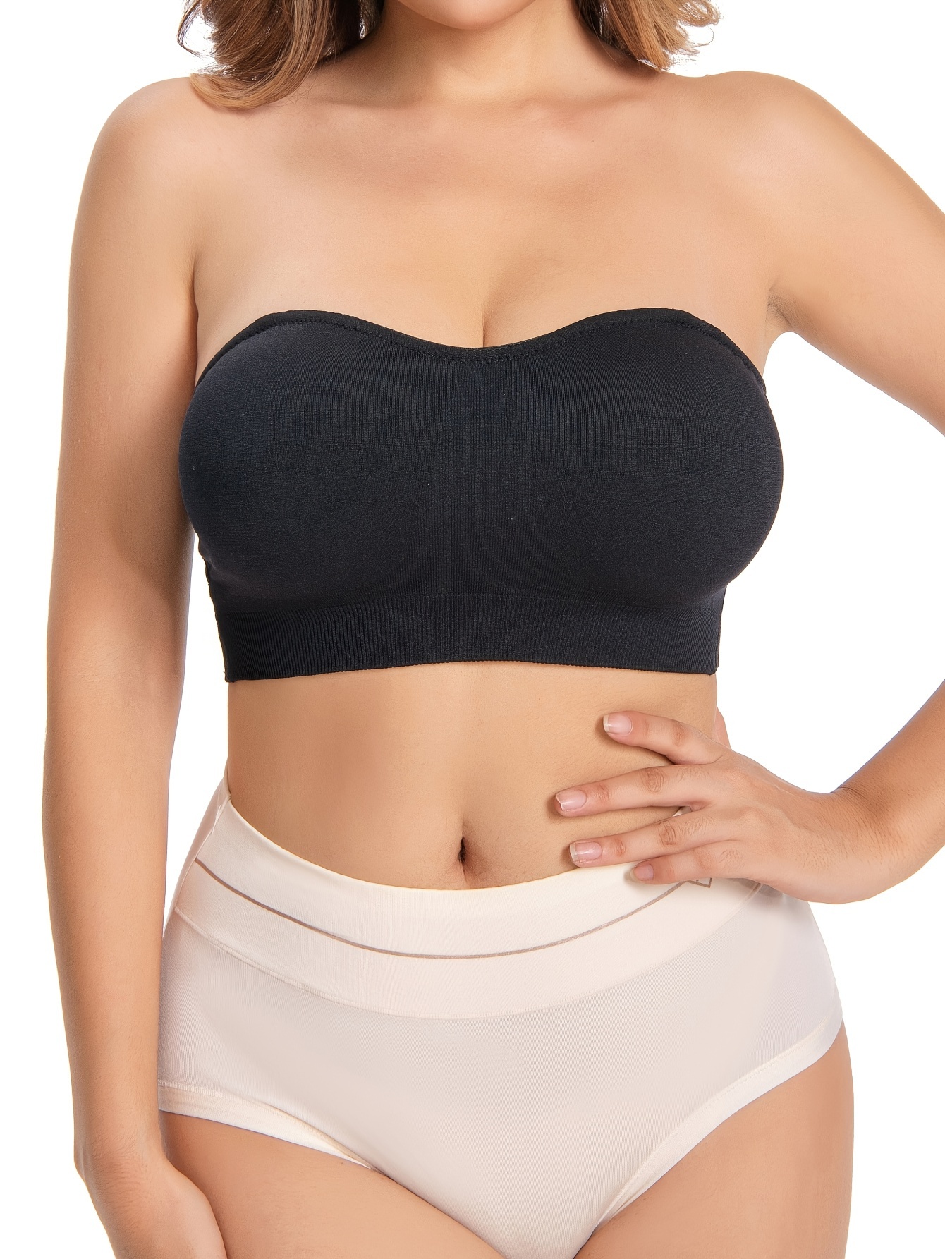 Strapless Bandeau Bras Comfy Soft Stretch Everyday Bra - Temu