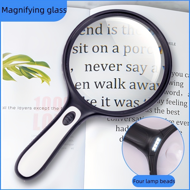 30x / 60x Handheld Magnifying Glass With Led Lighting High - Temu