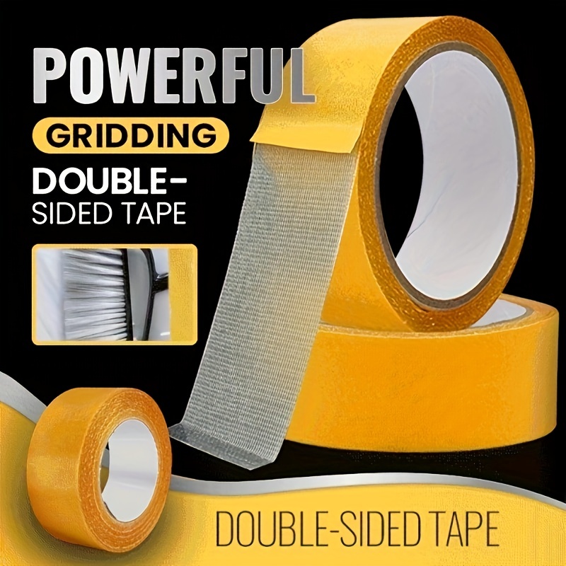  QDiShi Double Sided Heavy Duty Mounting Tape, Universal High  Tack Strong Wall Adhesive with Fiberglass Mesh, Multipurpose Tape, High  Stickiness Strong Thin Fabric Carpet Tape (1in x 33ft) : Office Products