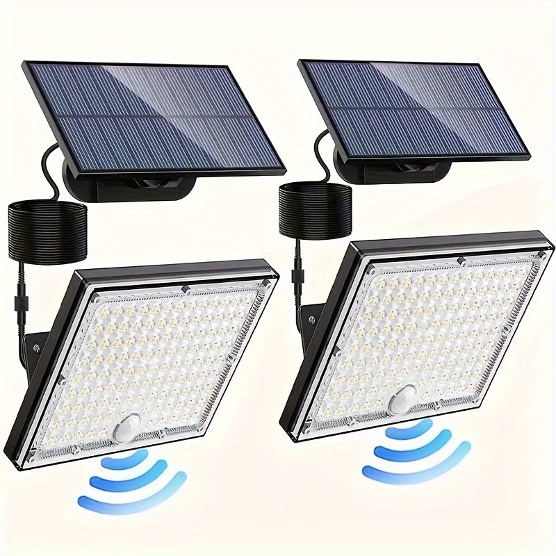 1pc 348 Luces Led Solares Exteriores Sensor Movimiento - Temu