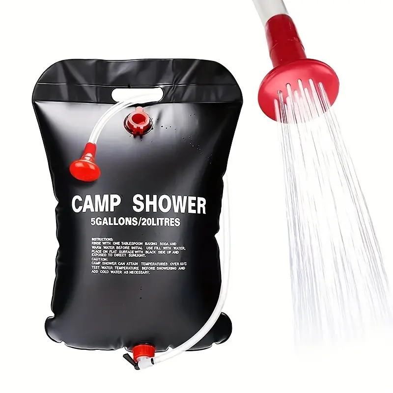 Portable Camping Shower Bag Transparent Pvc Bucket With - Temu