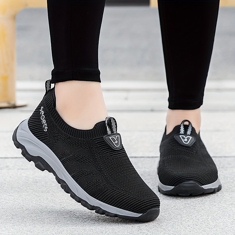 Women's Fashion Slip-on Outdoor Mesh Sneakers, Breathable Anti-slip  Athletic Sneakers, Outdoor Walking Shoes