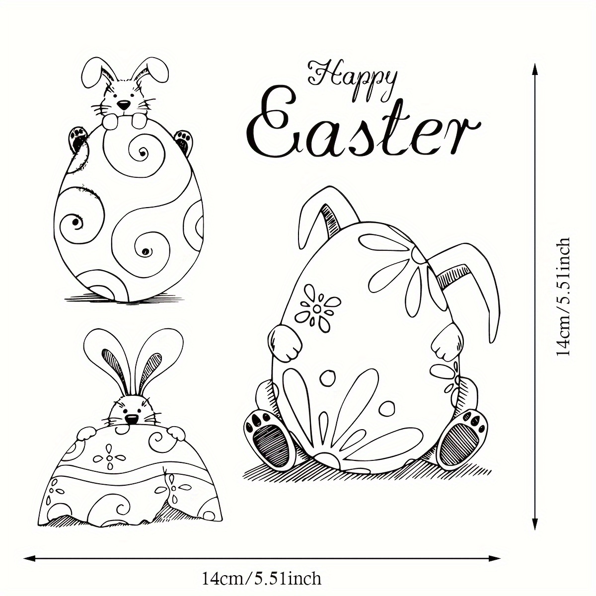 Clear Stamps And Cutting Dies Featuring Easter Bunnies And Adorable Eggs For Scrapbooking And Card-making Crafts