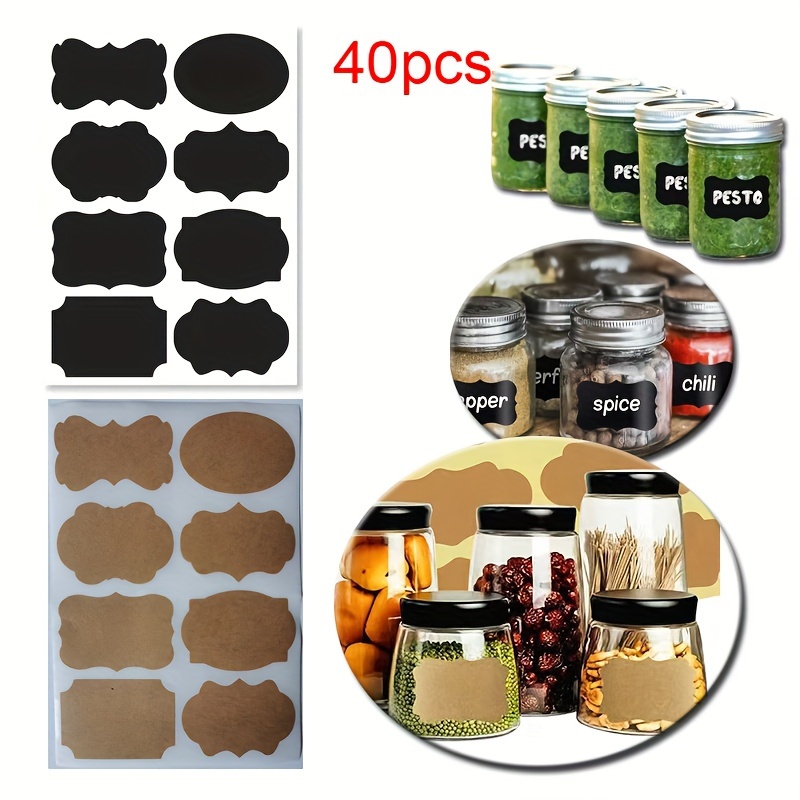 BESIMOY Chalkboard Labels - 180pcs Waterproof Reusable Blackboard Stickers  with 2 Free Erasable White Chalk Marker, Mini Decorative Chalk Labels for  Jars Containers Kitchen Home Pantry Office - Yahoo Shopping