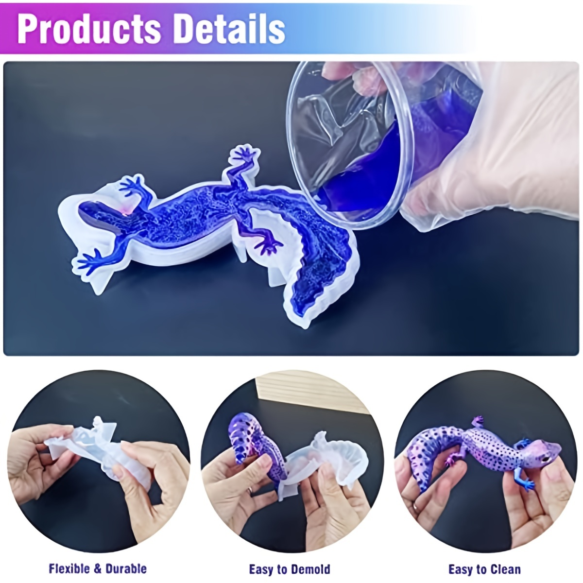 LET'S RESIN Silicone Resin Molds, Animal Resin Epoxy Molds Silicone with  Realistic Frog and Lizard Shapes, Silicone Molds for Epoxy Resin, Wall  Desktop, Cabinet…