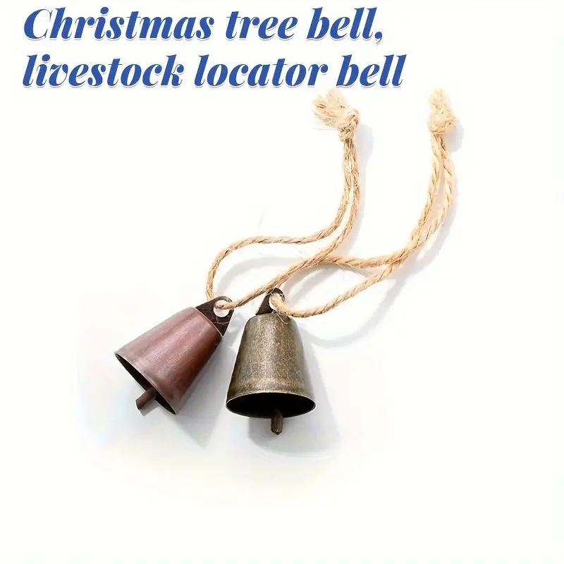 Diy Accessories Christmas Open Horn Bell Metal Decoration - Temu