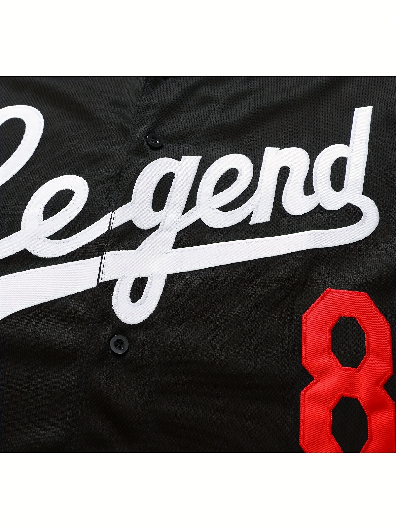 Men's Legend #24 Baseball Jersey, Active Slightly Stretch Breathable Button  Up Short Sleeve Uniform Baseball Shirt For Training Competition - Temu