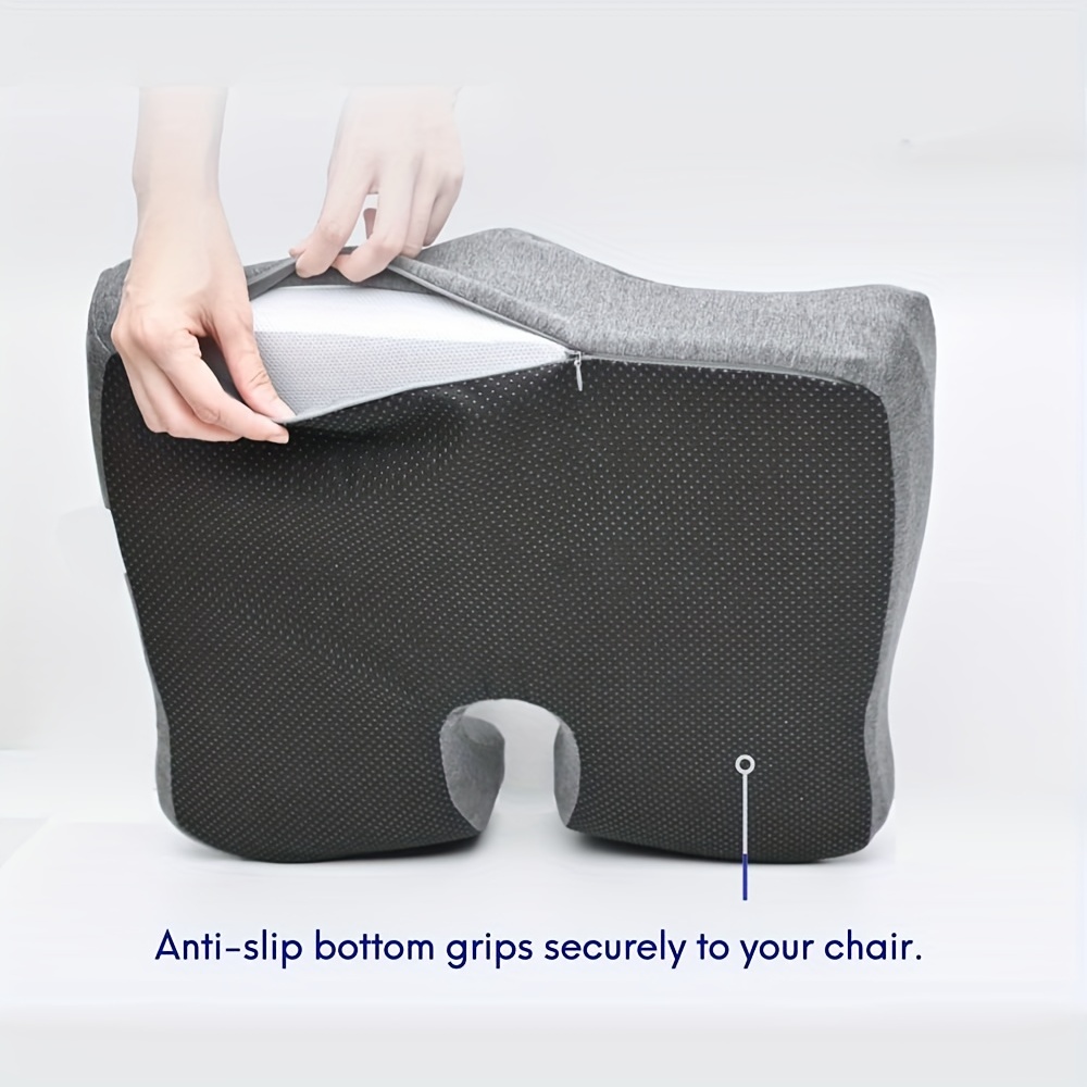 Seat Cushion Computer Chair Non-slip Fart Cushion Memory Foam Seat Cushion  Home Office Comfortable Long Sitting Hip Support Seat Cushion - Temu