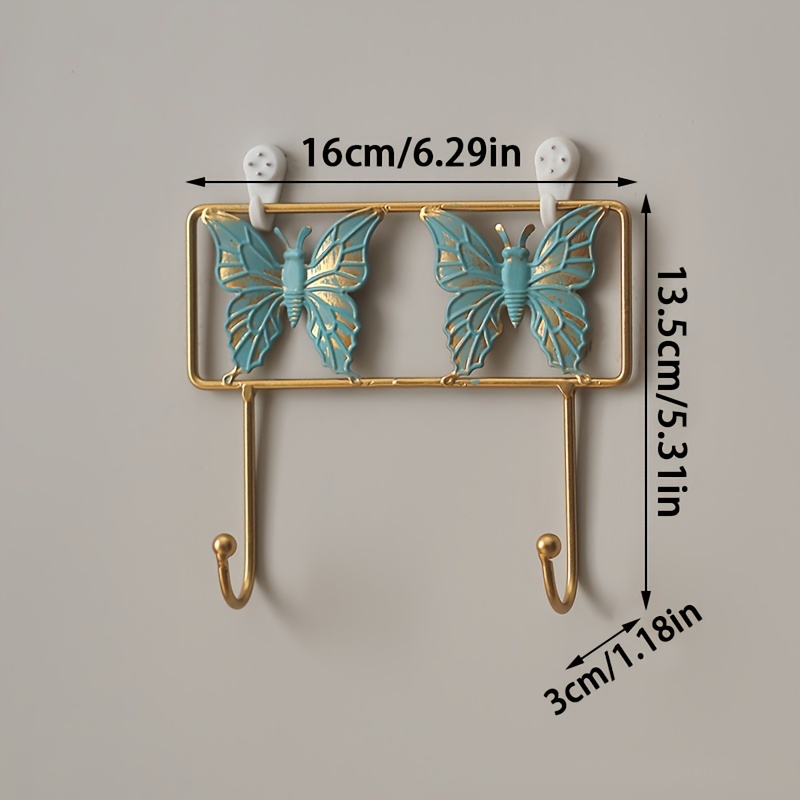 Metal Decorative Hook Feather/leaf Styling Wall Hook Wall - Temu