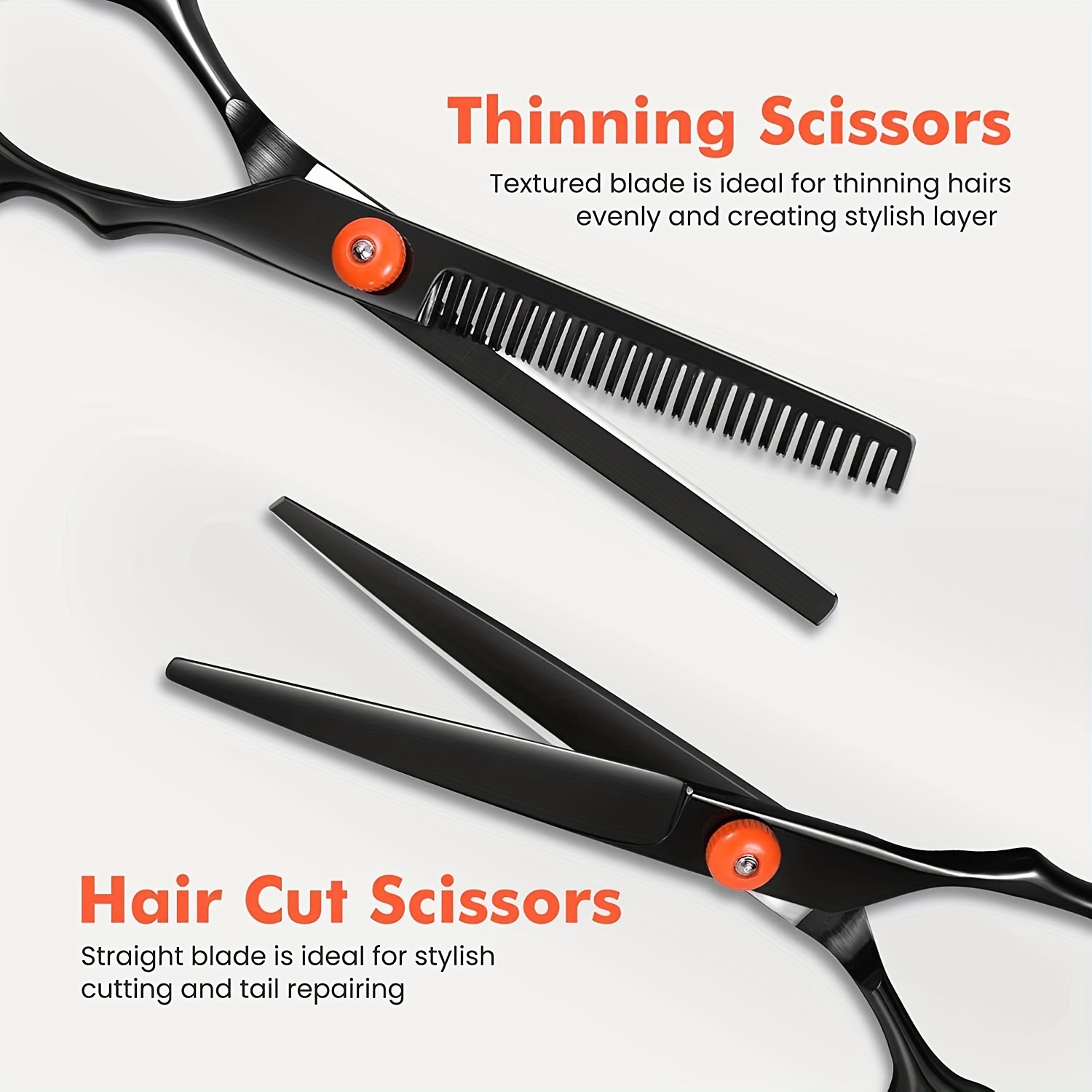 8pcs set professional hair cutting shears kit hair scissor hairdressing cutting thinning barber scissor set for men women pets details 2
