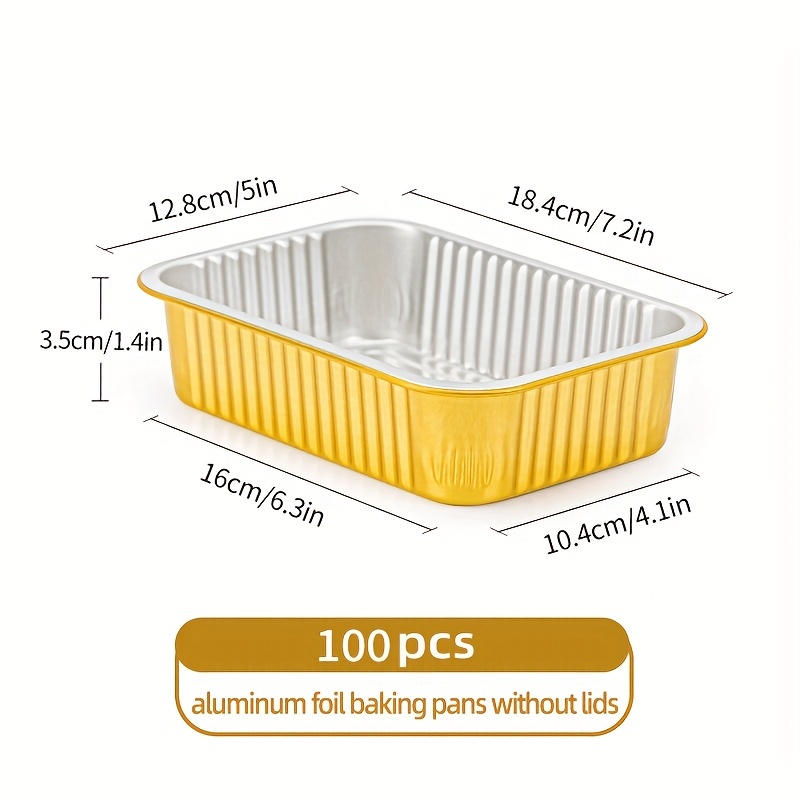 10pcs Aluminum Foil Baking Cake Box Colorful Rectangular Small Tin