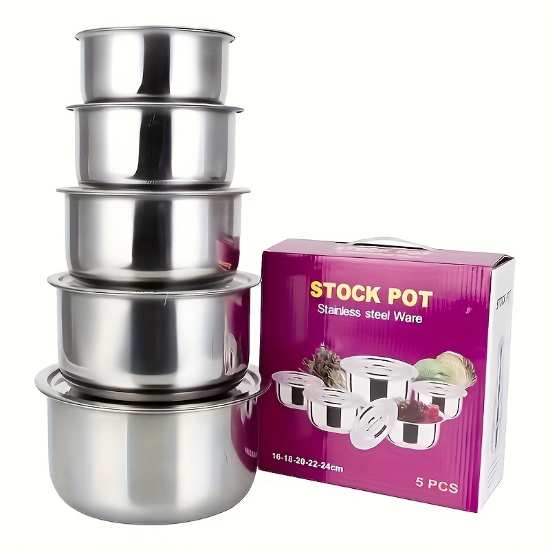 201 Stainless Steel Cooking Pot Large Capacity Multipurpose - Temu