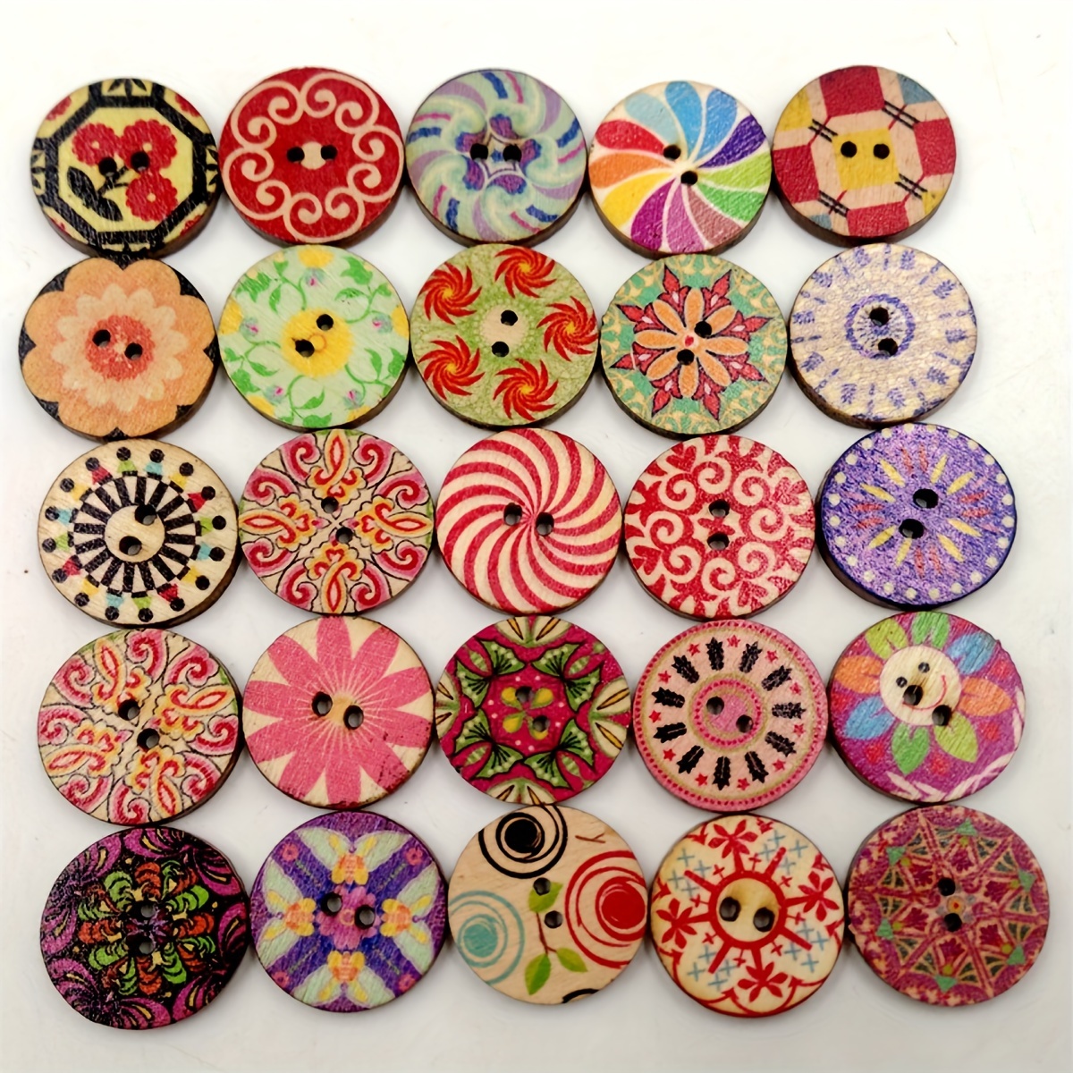 Vintage Wooden Craft Buttons Perfect Sewing Crafting ! - Temu