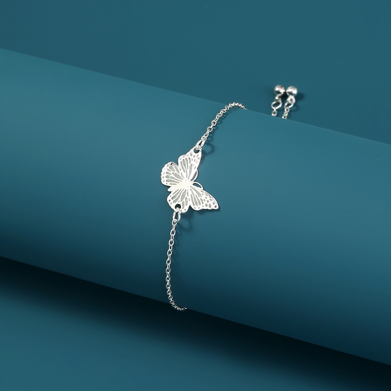 Glow in the Dark Butterfly Pendant Bracelet