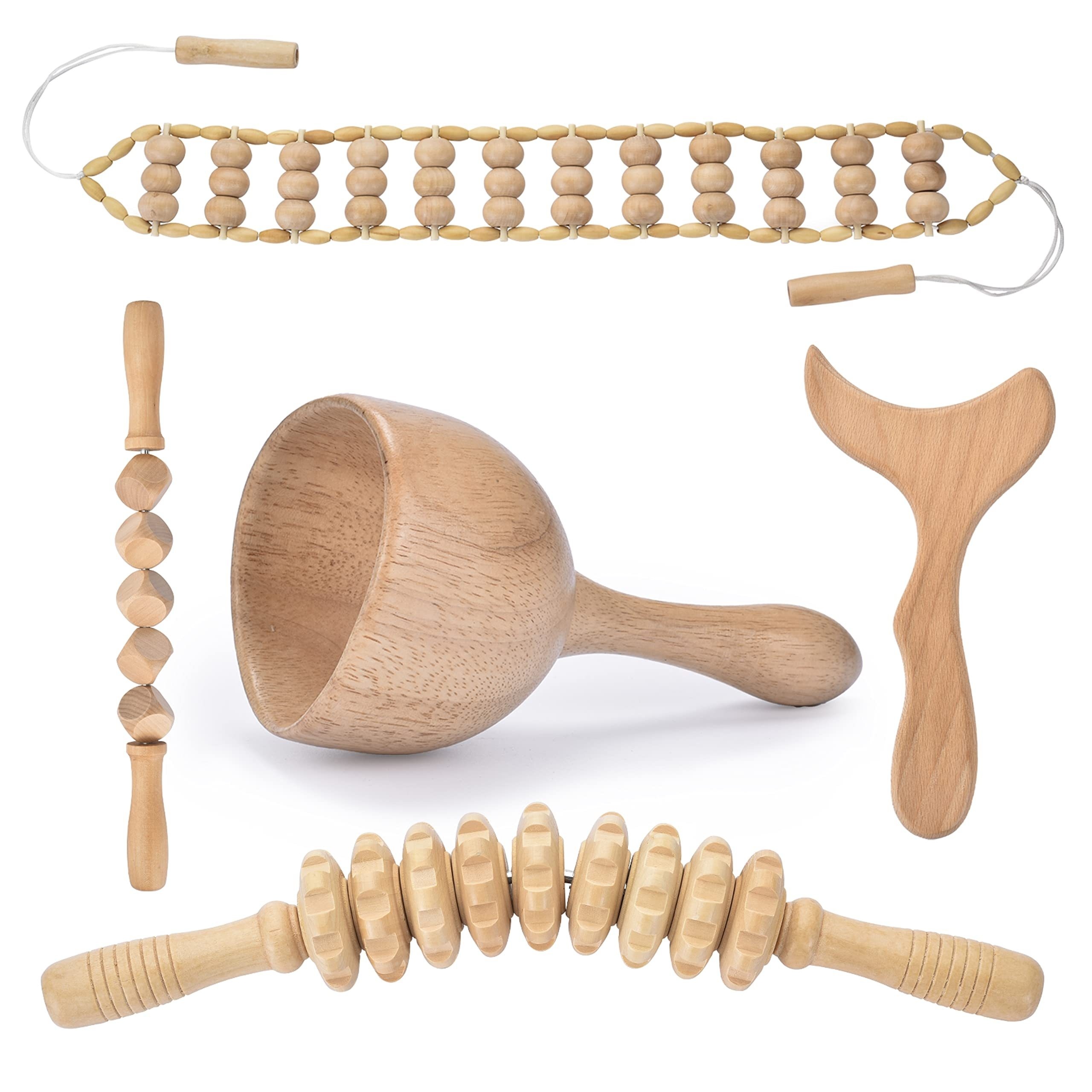 Wooden Massage Kit Wood Therapy Massage Tools Lymphatic - Temu